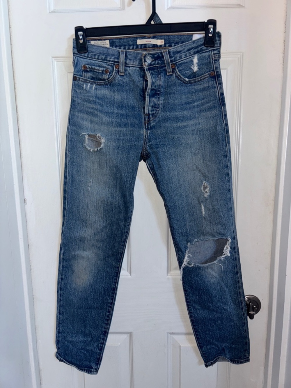 Women’s Distressed Blue Denim Jeans